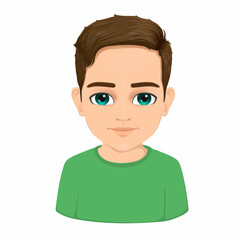 portrait of brown haired boy