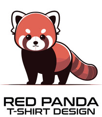 Red Panda Vector T Shirt Design