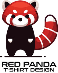 Red Panda Vector T Shirt Design