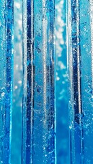 blue bright bokeh lights background 