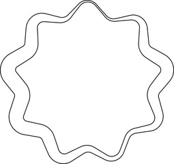 Ribbons and banners thin line icon. Outline of tag, flag, label