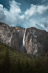waterfall in the mountains