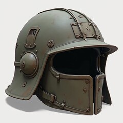 Fototapeta premium Vintage Military Helmet with Unique Design and Details