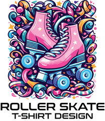 Roller Skate Vector T Shirt Design