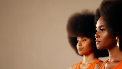 Portrait of Women with Afro Hairstyles