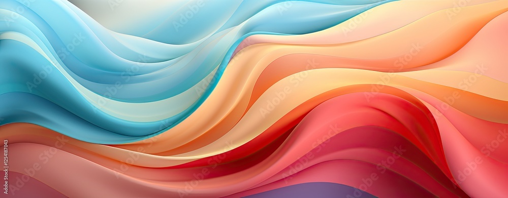 Poster abstract background with twisted shapes, web banner