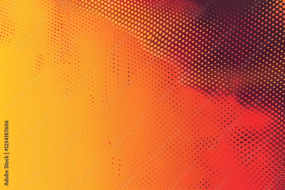 Poster a vibrant dynamic orange gradient background featuring a unique and eyecatching dot pattern design