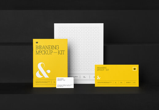 Front View Stationery Set Mockups