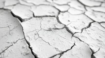 Fototapeta premium Close-up cracked earth texture, dry land