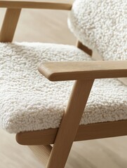 Scandinavian interior showcasing ergonomic chair design with textured upholstery for stylish comfort in a minimalist setting