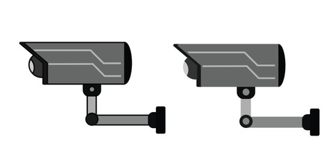 Security Camera Icon Flat Graphic Design