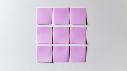 Pink Sticky Notes Arranged On Light Gray Surface