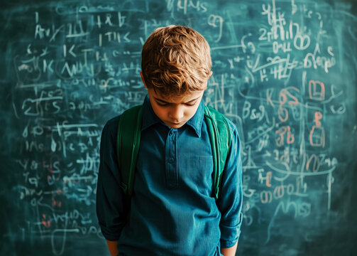 A Young Student Struggling with Math: The Challenges of Education World Autism Awareness Day