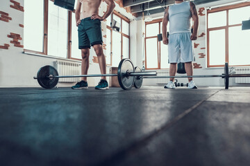 young man exercising in gym