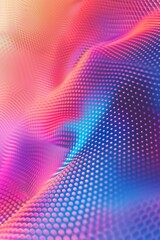 Obraz premium A vibrant abstract wave design with beautiful gradients and dynamic dot patterns for creative projects