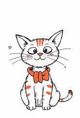 Obraz premium whimsical cat sketch
