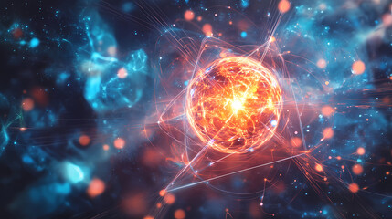 Quantum quest: scientists journey through vibrant energy fields to unravel new realms of exploration. Unraveled Dimensions. Illustration