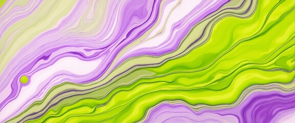 Fototapeta premium Vibrant Abstract Swirls in Green and Purple