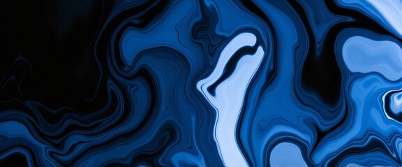 Fototapeta premium Elegant Liquid Black and Blue Wallpaper Design