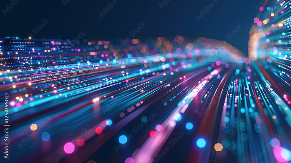 Poster abstract technology background of digital cyber tech motion