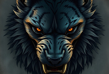 Obraz premium Portrait of Fenrir the Wolf