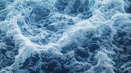 Fototapeta premium Abstract Blue And White Sea Foam Texture