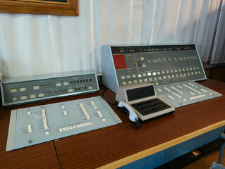 Old control panel of soviet nuclear missile