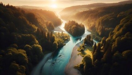 waterfall in the mountains