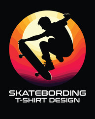 Skatebording Vector T Shirt Design
