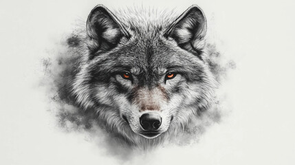 gray wolf portrait