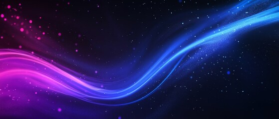 Obraz premium Abstract cosmic wave, digital art, dark background, website design