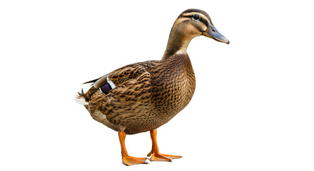 Obraz premium female mallard duck isolated on white