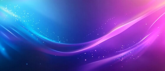 Abstract blue-purple wave background; glowing particles; digital art; website design