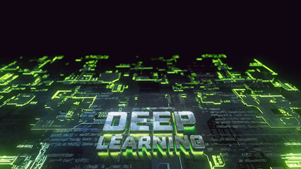 Metallic Text with Chip Texture Featuring Machine Learning and Deep Learning Concepts