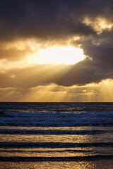 Dramatic Sunrise over Blyth Beach, Northumberland