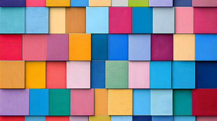 Colorful Square Blocks Pattern Texture Background