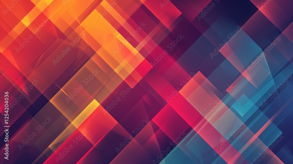 Poster an eyecatching and colorful abstract geometric design that showcases dynamic triangular shapes and v