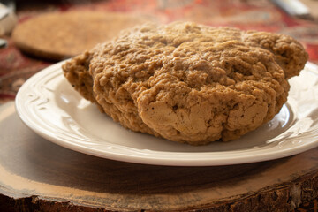 Vegan meat seitan made with vital wheat gluten, herbs and spices