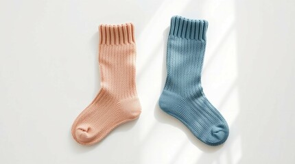 mismatched knit socks