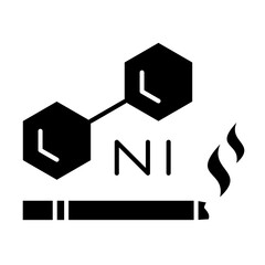Nicotine Icon, Cigarette, Toxic, Vaping