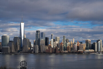 Obraz premium Lower Manhattan on a winter February evening.