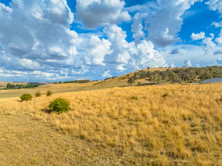 Summer storms developing in the late afternoon over the countryside