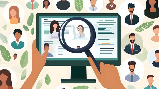 Artistic representation of online job market