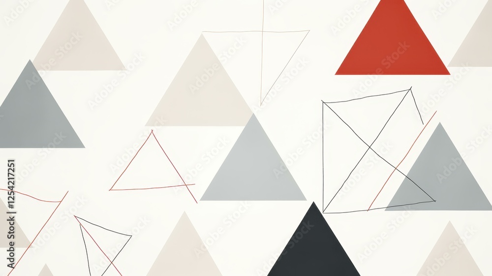 Aufkleber explore this unique geometric pattern featuring interlocking triangles in vibrant colors to enhance 