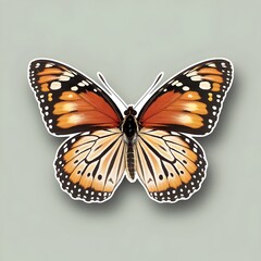 Obraz premium Striking Orange Butterfly Wings, Natures Detailed Artwork