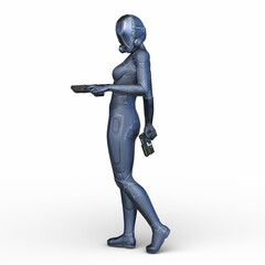 サイバーウーマン　3DCGレンダリング