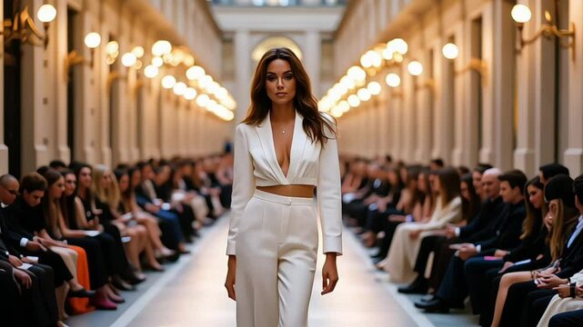 A runway event, such as a fashion show 