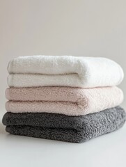 A delightful display of soft towels in calming colors