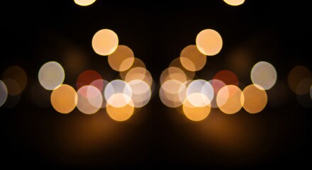 Soft bokeh light effects with warm, colorful orbs