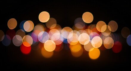 Soft bokeh light effects with warm, colorful orbs